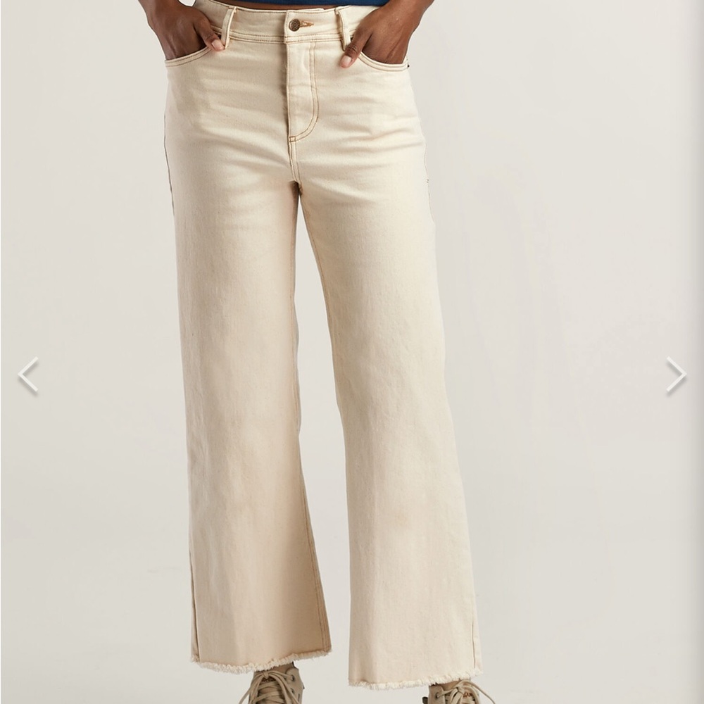 Toad&Co Cream Wide-Leg Jeans